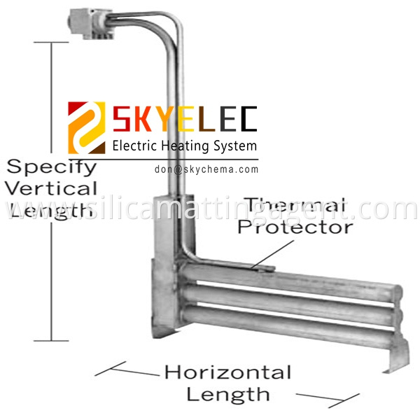 Triple Vertical Stack Metal L Shaped Heaters